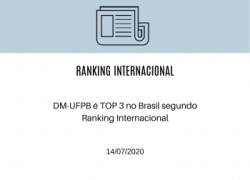 DM-UFPB é TOP 3 no Brasil segundo Ranking Internacional DM-UFPB é TOP 3 no Brasil segundo Ranking Internacional