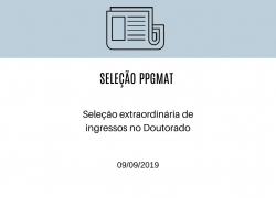 Programa de Pós-graduação em matemática (PPGMAT) Programa de Pós-graduação em matemática (PPGMAT)
